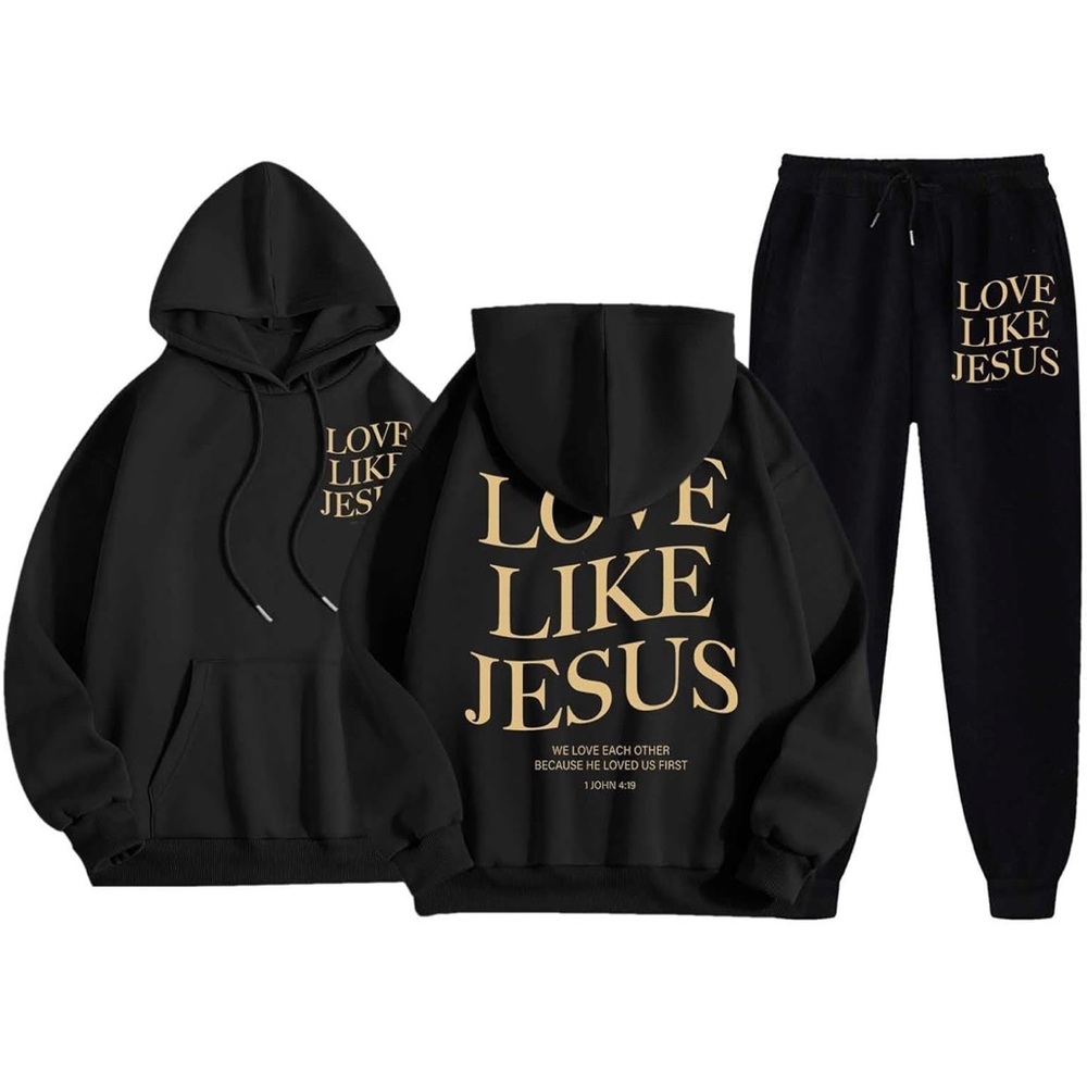 Love Like Jesus Hoodie and Sweatpants Set / Christian Clothing